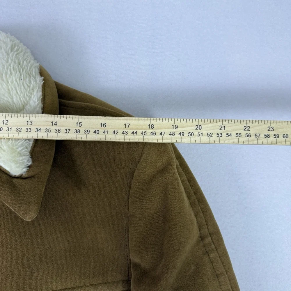 Vintage 60s Zero King Sherpa Lined Corduroy Car Coat Mens 40 Brown Made in USA - Picture 6 of 11